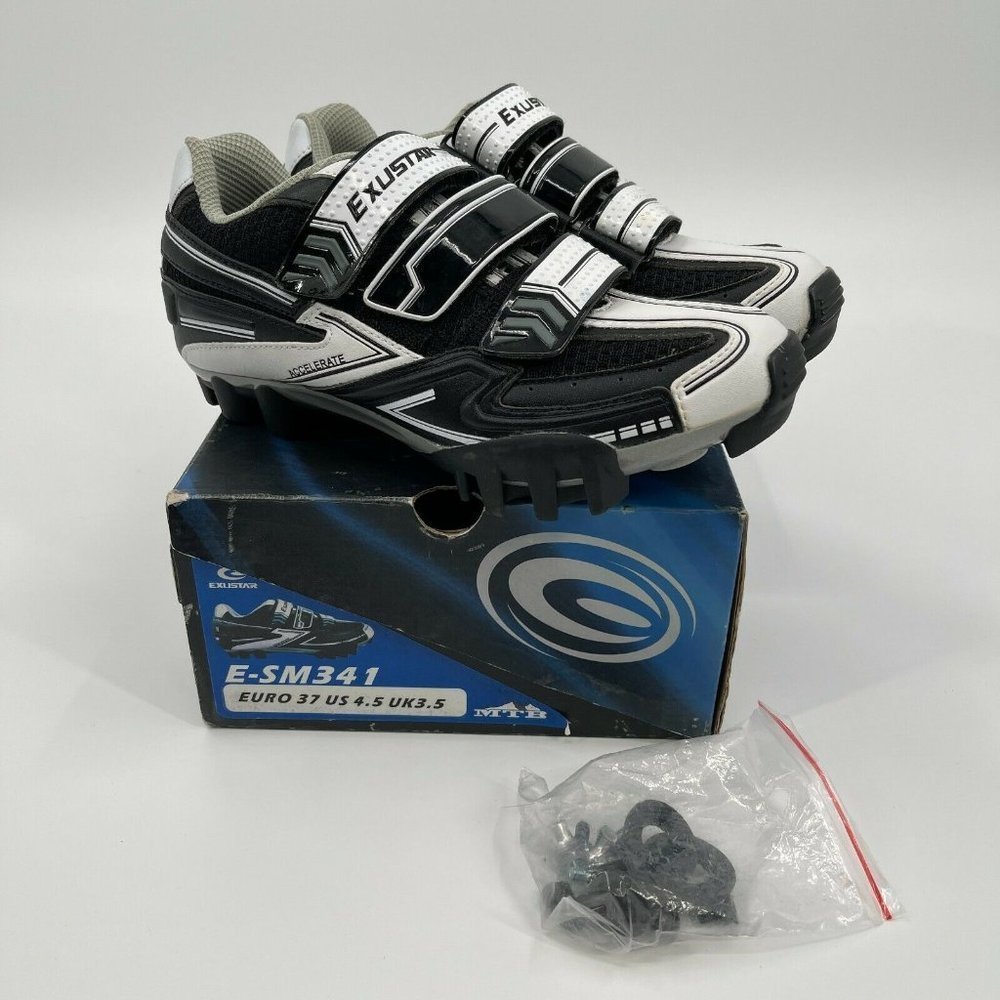 NEW EXUSTAR E-SM341 SPD Type Mountain Bike Bicycle Cycling Shoes Black Size 37